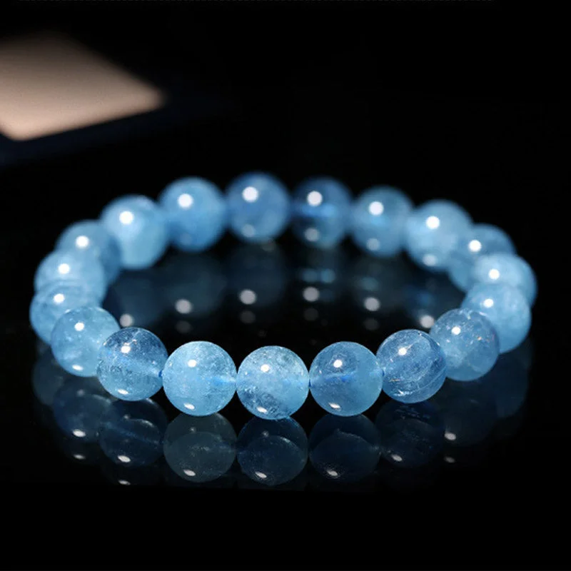 Aquamarine Beads Peace Healing Bracelet
