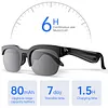 BT Smart Glasses Real-Time 150+ Language Translation Bone-Conduction Music Glasses Built-in Speakers Voice Control for Men Women Sports Cycling Running