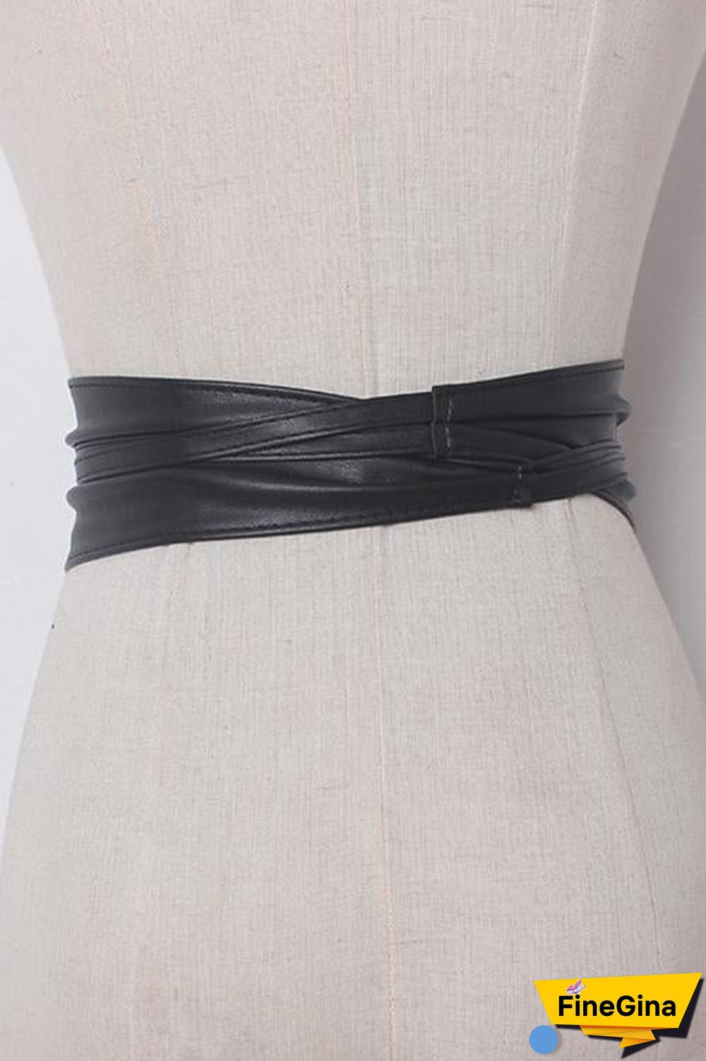 Tassels Pu Lace Up Wide Belt