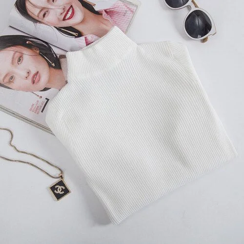 Spring Autumn Winter Turtleneck Sweaters Slim-fit Korean Sweater Long Sleeve Pullovers Short  Casual Tight Clothes New Arrival
