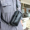 Crazy Horse Leather Retro Crossbody Bag, New Style Waist Bag, Men's Leather Belt Mini Bag, Pure Cowhide Mobile Phone Bag, Genuine Leather Trendy Bag