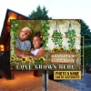 Custom Photo Garden Grandmother Grandchildren Sunflowers Custom Classic Metal Signs