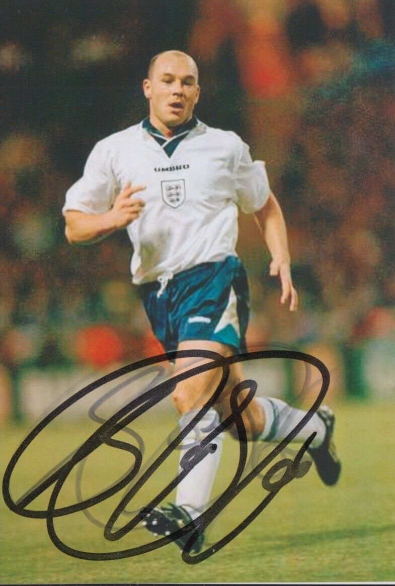 STEVE STONE HAND SIGNED 6X4 Photo Poster painting ENGLAND FOOTBALL AUTOGRAPH