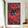 Rose schwarze Katze - quadratischer Bohrer Diamantmalerei - 45*75cm (gro&szlig;e Gr&ouml;&szlig;e)