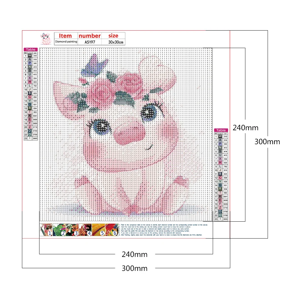 Full Round Diamond Painting 30*30cm - Cartoon Animals