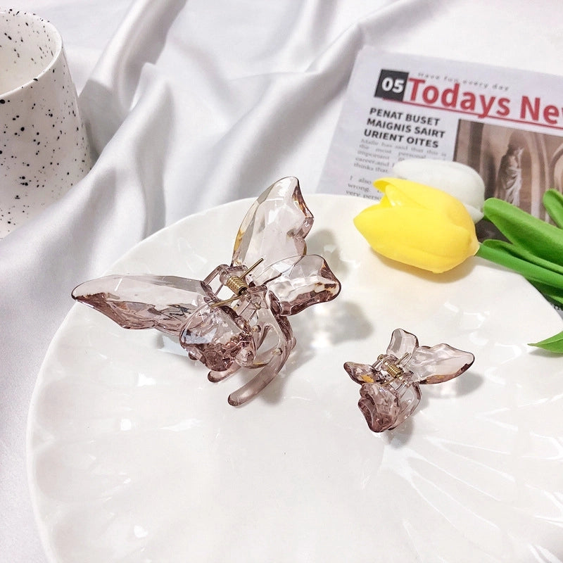 Sweet Butterfly Resin Transparent Hair Clip
