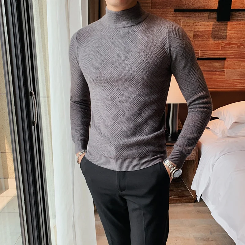 Mens Vintage Business Casual Knited Sweater