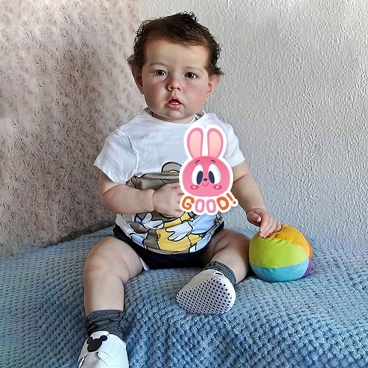 20" Brandon Realistic Reborn Baby Boy Lifelike Doll with Silicone & Soft Cloth Body by Rebornartdoll® Rebornartdoll® Rebornartdoll®