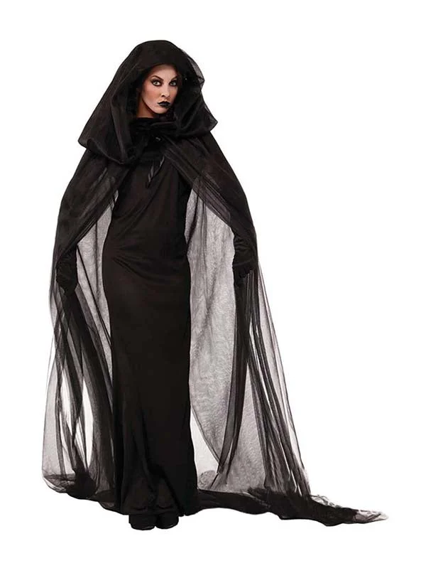 Women's Devil Black Witch Halloween Party Costume-elleschic