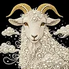 DIY Pearl Painting Sheep for Home Wall Decor with Frame(30x30cm)