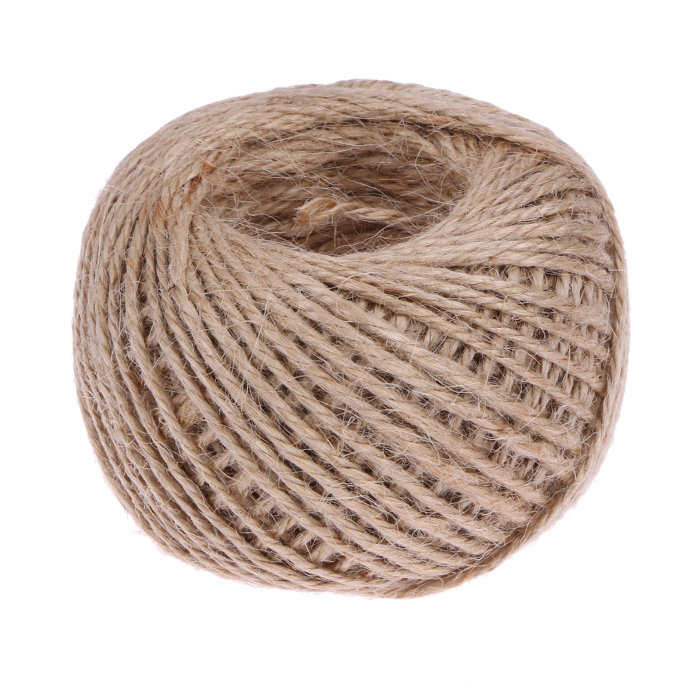 

1Roll 50M Natural Burlap Hessian Jute Twine Cord Hemp Rope String 2mm Rusti, 501 Original