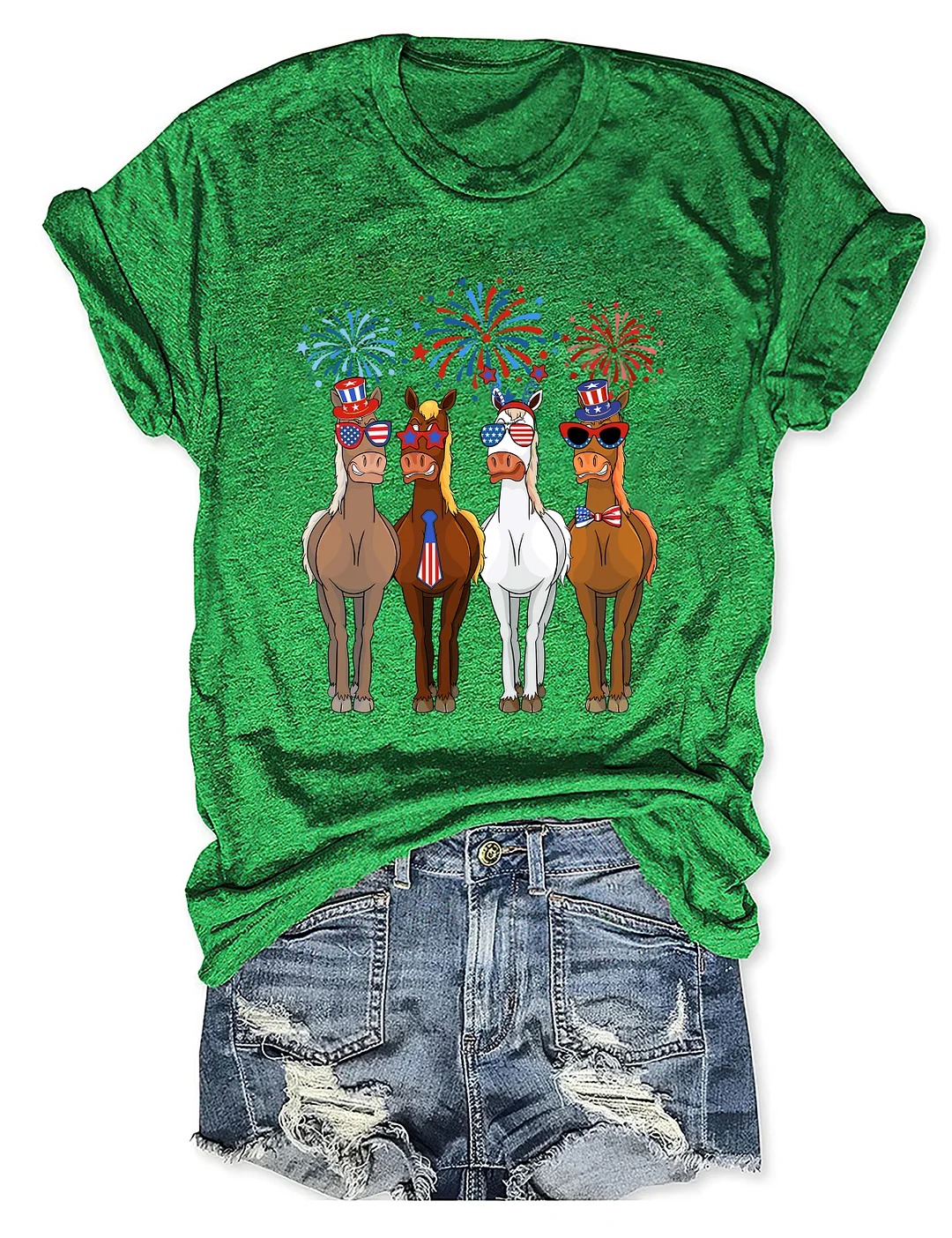 4th Of July Horses T-shirt