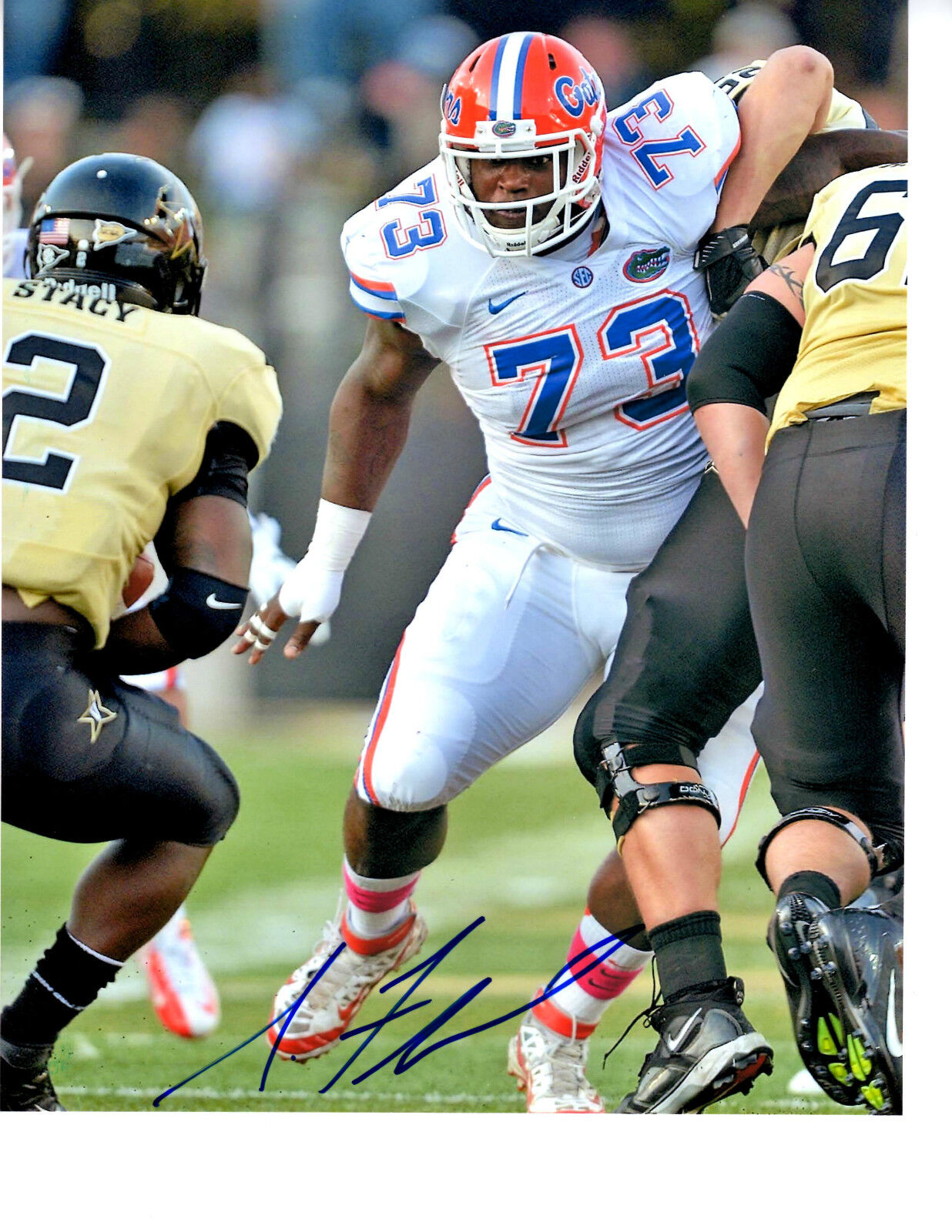 Sharrif Floyd Florida Gators hand signed autographed football Photo Poster painting 2013 Draft b