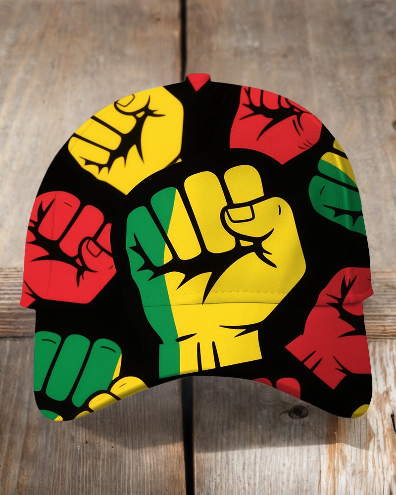 Fist Printed Juneteenth Theme Baseball Cap