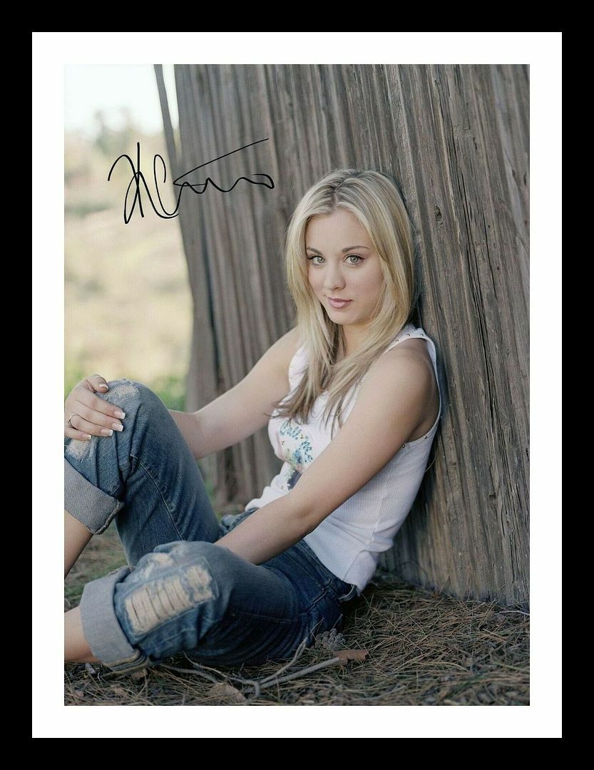 Kaley Cuoco Autograph Signed & Framed Photo Poster painting 4