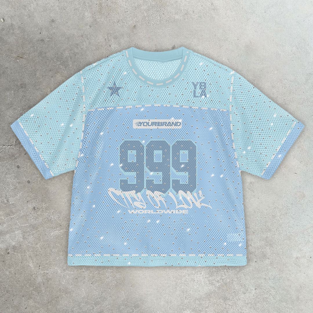 Sky Casual Street Retro Mesh Jersey