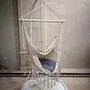 Outdoor Tassels Hammock Garden Patio White Cotton Swing Chair Hanging Bed