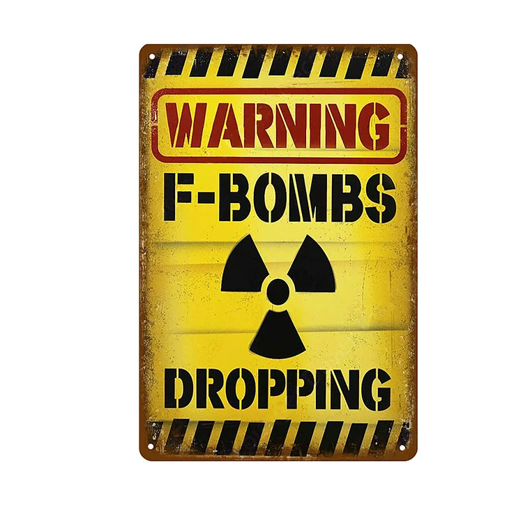 Bomb Warning - Vintage Tin Signs/Wooden Signs - 8*12Inch/12*16Inch