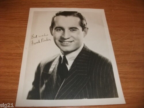 Frank Parker Vintage 30's-50's Actor Signed 8x10 Photo Poster painting