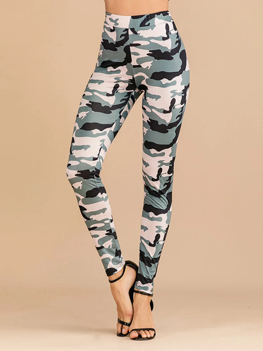 Printed Slim Fit High Waist Leggings