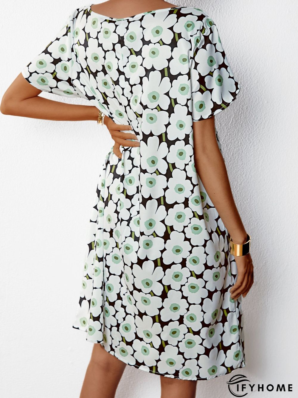 Cotton-Blend Floral Resort Weaving Dress | IFYHOME