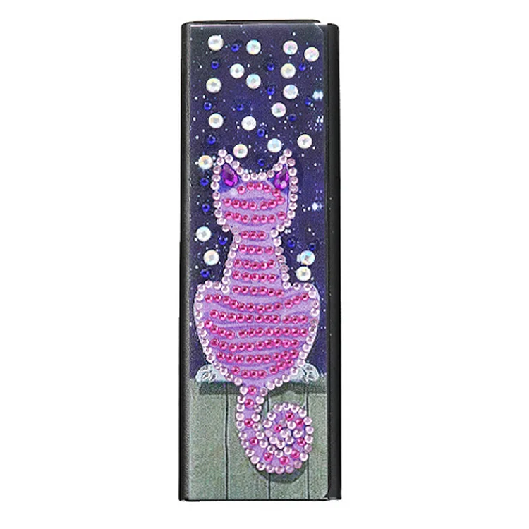 DIY Leather Diamond Painting Glasses Storage Case Mosaic Kit (Q37 Cat)