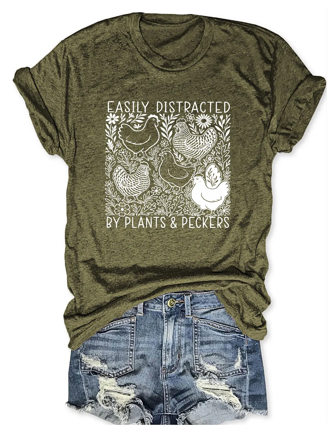 Easily Distracted By Plants And Peckers T-shirt
