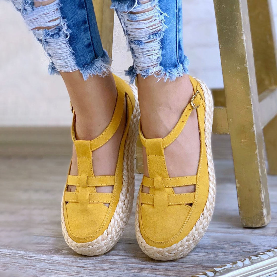 woven espadrille sandals