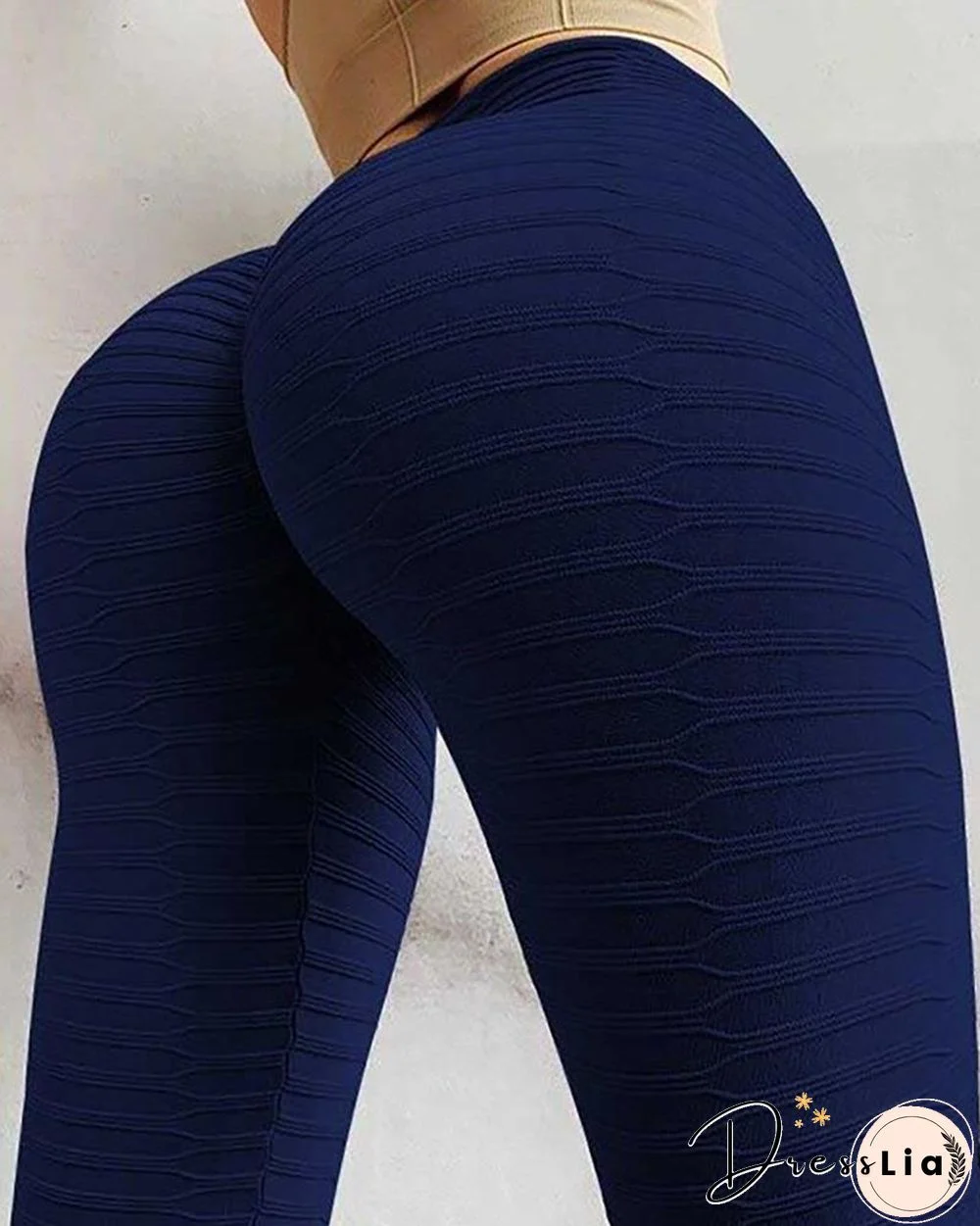 High Waist Texture Workout Yoga Leggings Push Up Workout Pants