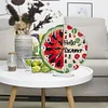 (US Local)Acrylic Special Shape Summer Watermelon Diamond Art Clock Ornaments Kit