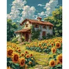 (Multi-Style) Flower House Scenery-11CT Stamped Cross Stitch 45*55cm/17.72*21.65in
