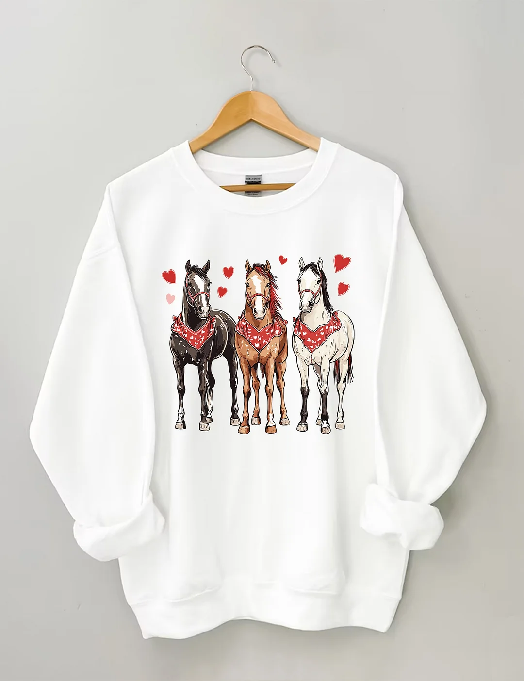 Valentine's Day Horse Sweatshirt