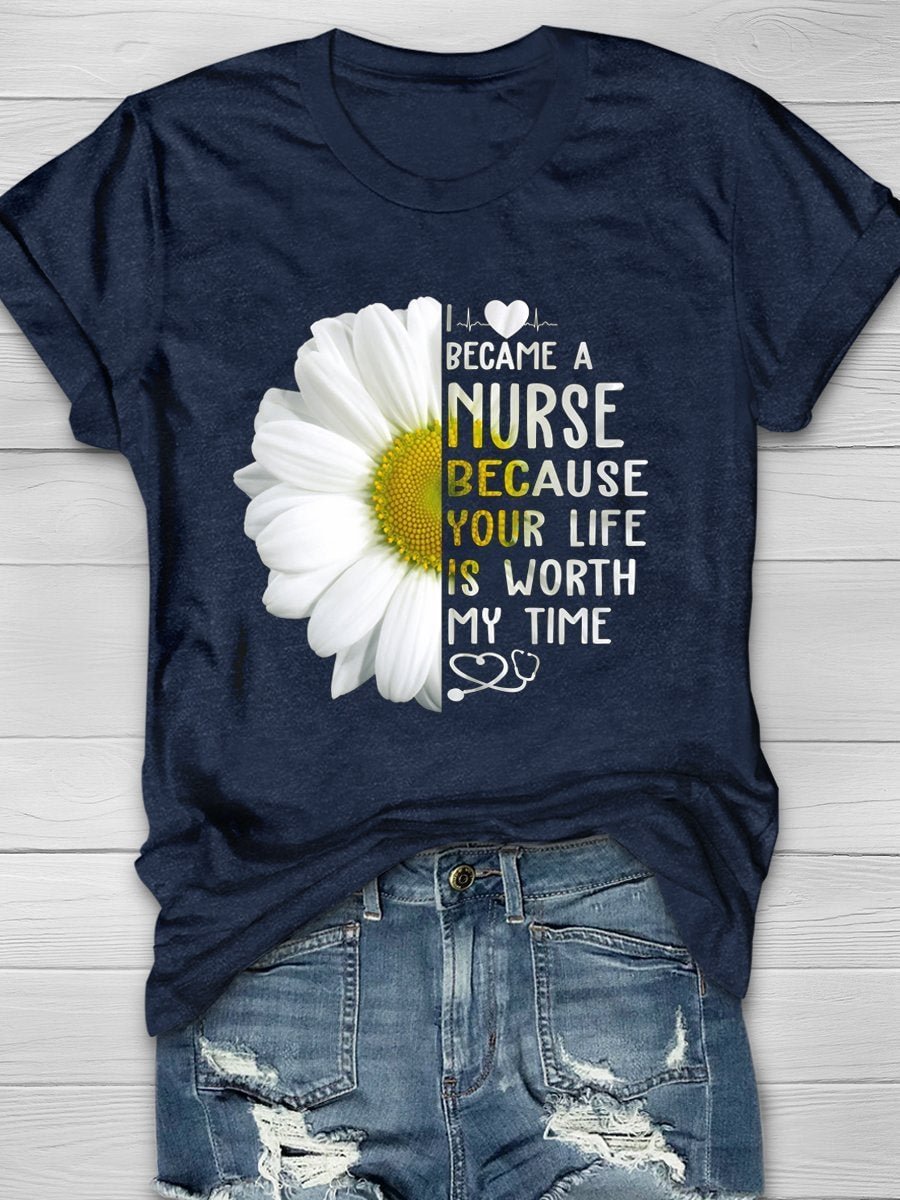 I Became A Nurse Print Short Sleeve T-shirt