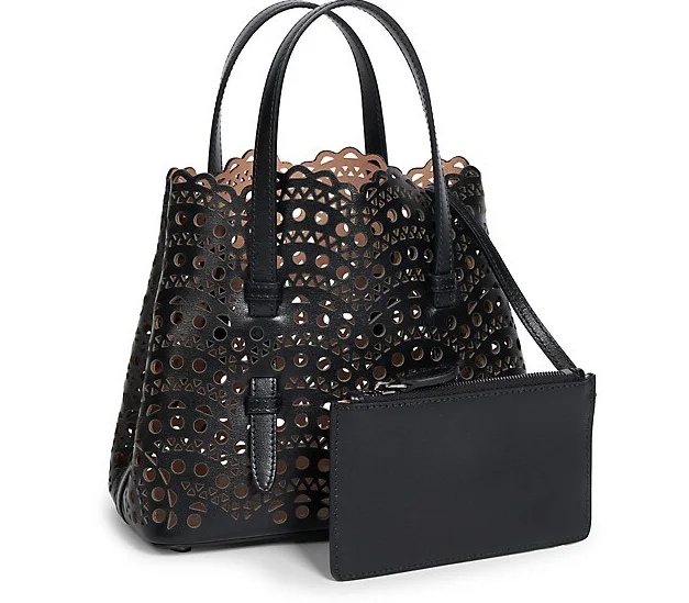 Ala&iuml;a Mina 25 Laser-Cut Leather Satchel 3.7 out of 5 Customer Rating