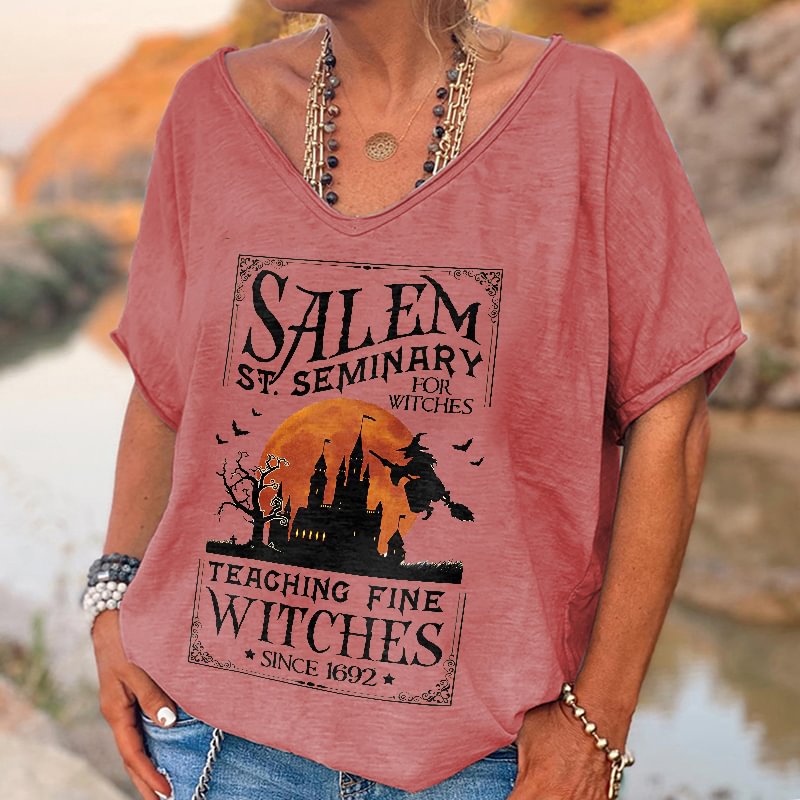 Teaching Fine Witches Since 1692 Printed Women's T-shirt