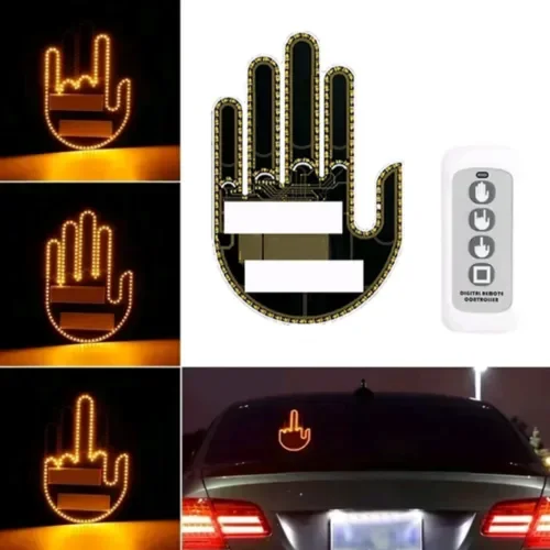 Dronehint 1x Car Parts Rear Window Light Middle Finger Gesture Bulbs Accessory W/ Remote (For: Acura) Parts