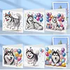 uk.everydayedeals 6Pcs DIY Diamond Painting Greeting Card - Party Puppy