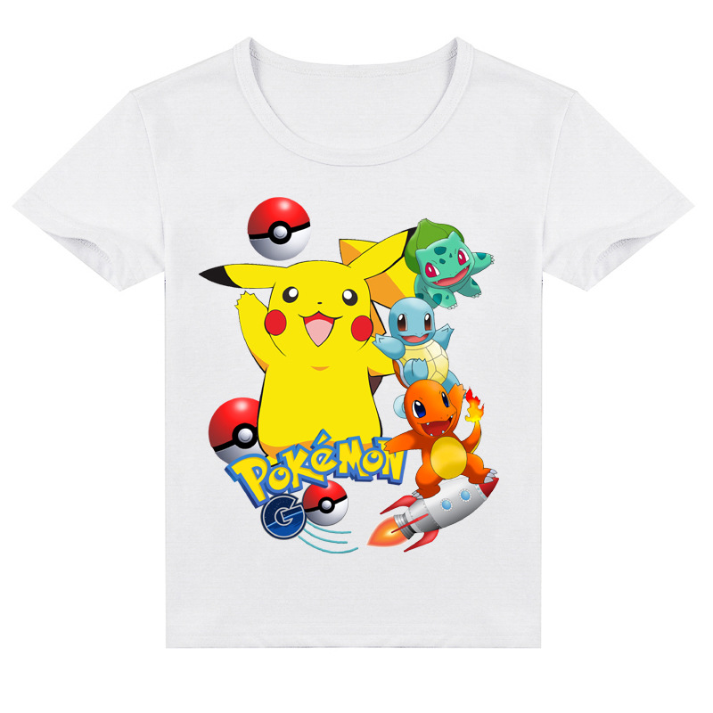 Mayoulove Pikachu T-Shirt - Cute Pokemon Graphic Tee for Kids - Perfect for Fans of Pikachu and Pokemon - Soft and Comfortable Fabric - Ideal for Boys and Girls - Available in Multiple Sizes-Mayoulove
