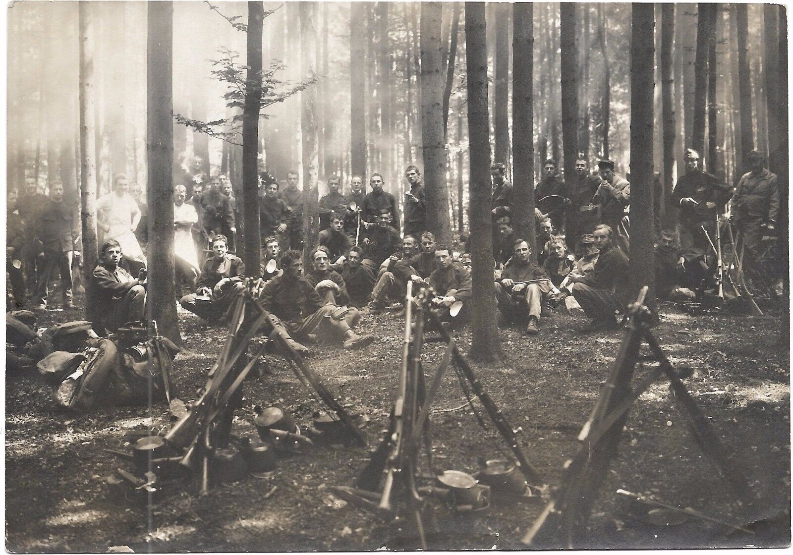 Orig. Foto Schweiz Dübendorf 1922 Milit?r Soldaten Uniform Gewehre CH Porret 281