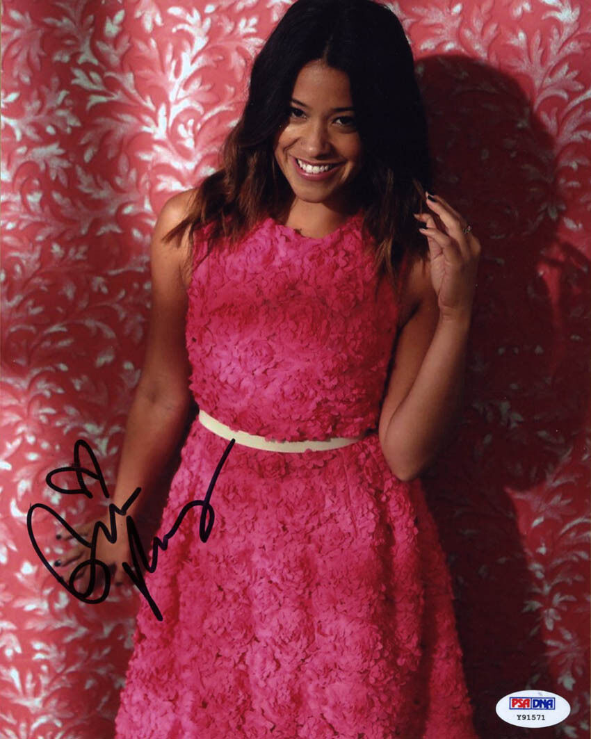 Gina Rodriguez SIGNED 8x10 Photo Poster painting Jane The Virgin Villanueva PSA/DNA AUTOGRAPHED