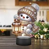 Acryl Weihnachten Schneemann doppelseitig - 5d DIY Bastellampe