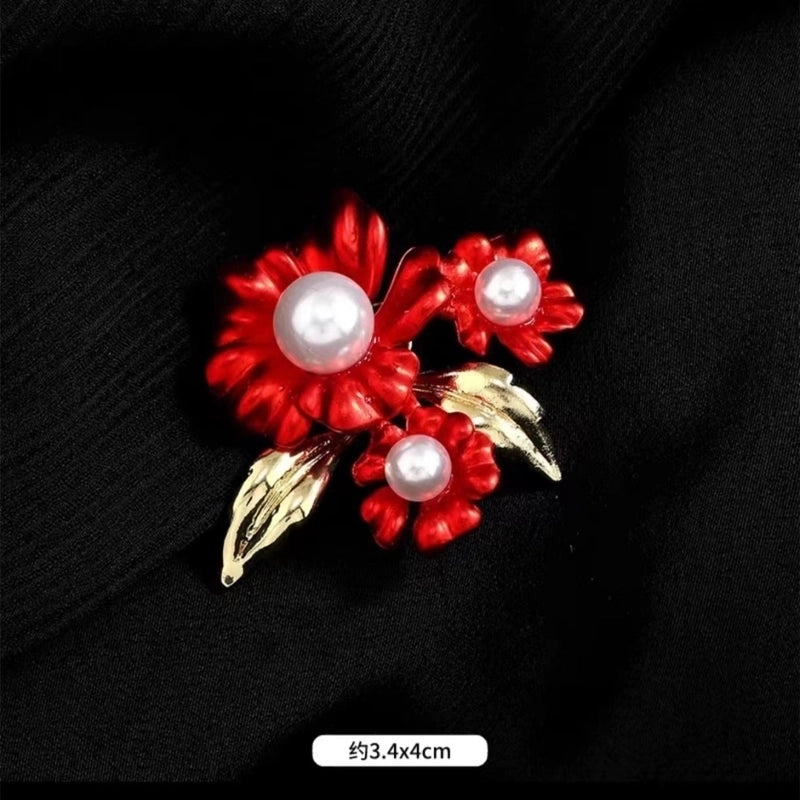 Elegant Minimalist Pin Rose Flower Alloy Plating Women’s Brooches