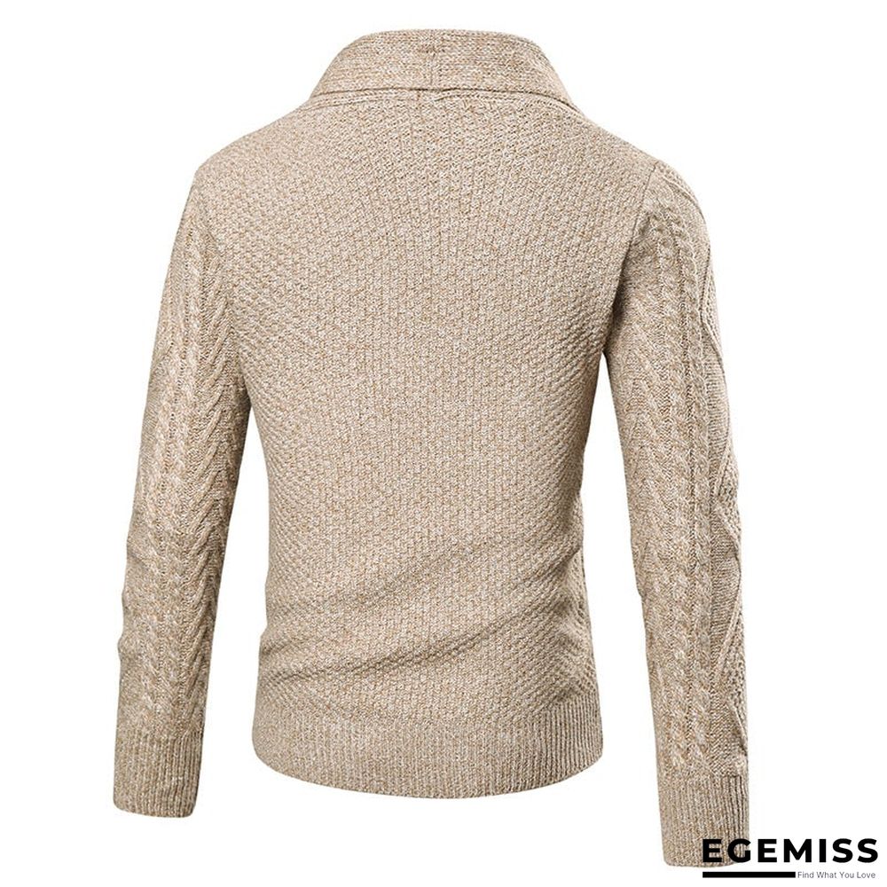 Men's Twisted Blossom Shirt Knitted Coat | EGEMISS