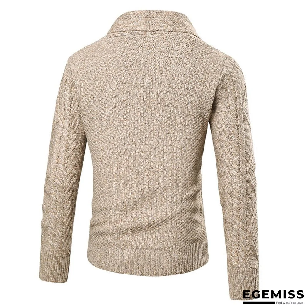 Men's Twisted Blossom Shirt Knitted Coat | EGEMISS