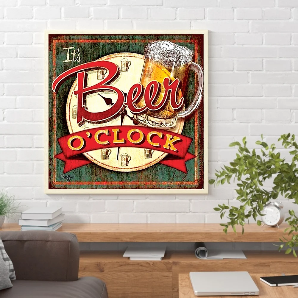 Diamond Painting - Full Round Drill - Beer Letters(30*30cm)