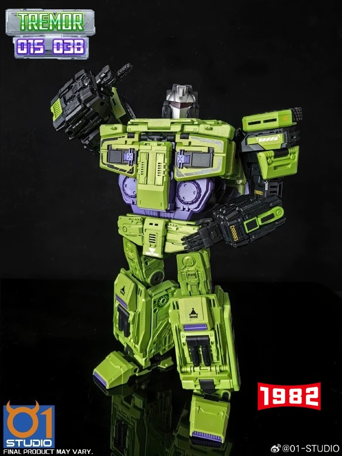 01STUDIO 01S 03B Tremor Long Haul - Devastator Combiner Hip Module, 12" G1-Inspired Transformers Action Figure, Premium Diecast & ABS Model, Collectible Statue for Constructicon Fans
