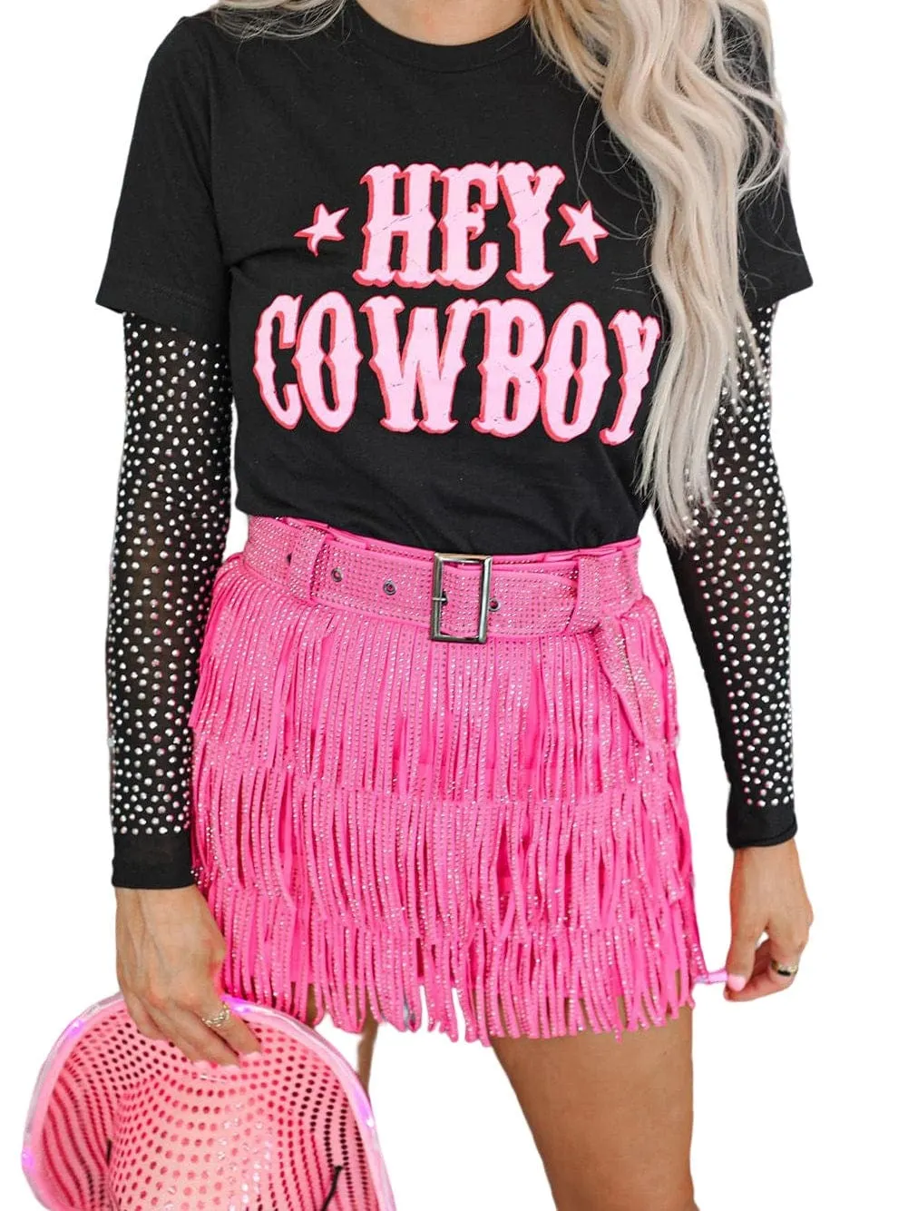 Wild West Letter Print Casual T-shirt