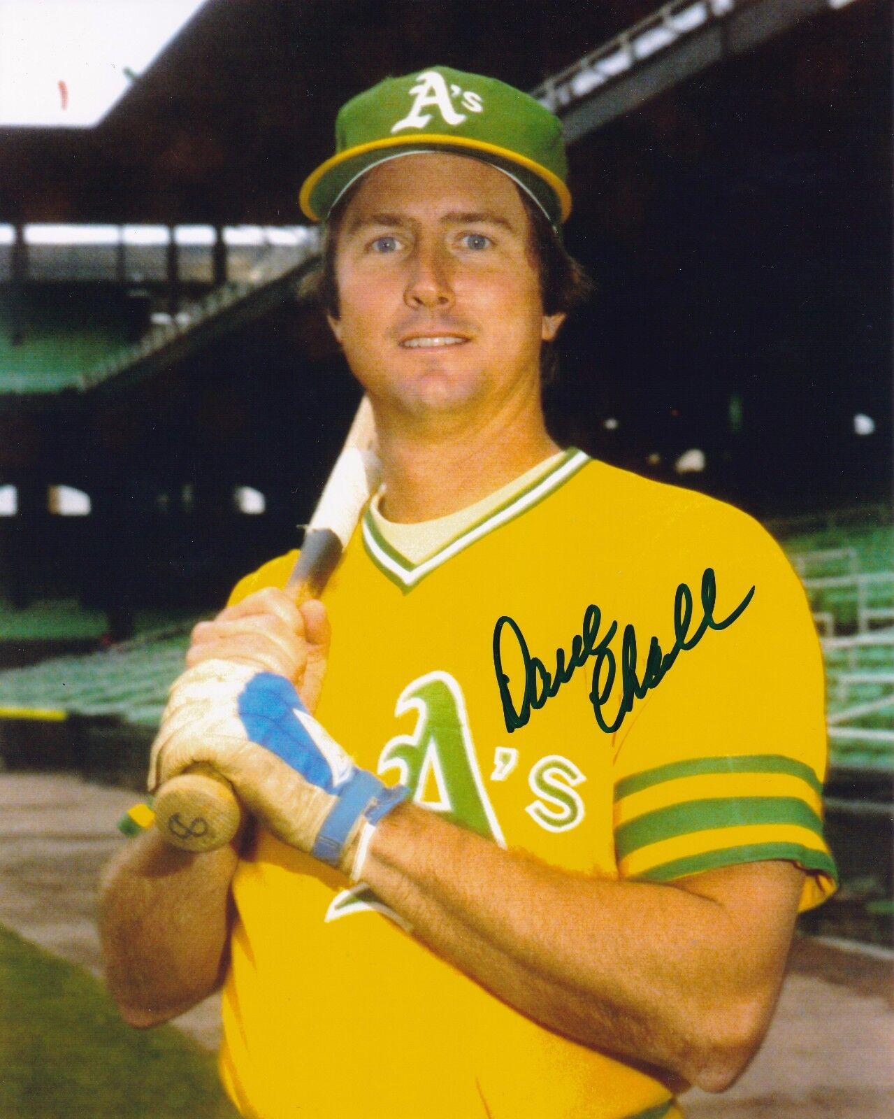 Dave Chalk autographed 8x10 Oakland Athletics #3  Shipping