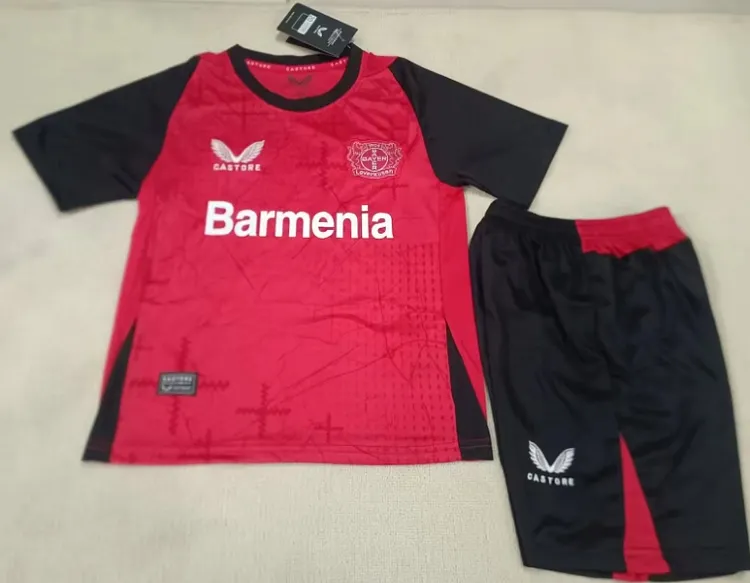 24-25 Leverkusen home children's clothing