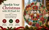 Diamond Painting Wreath Ornament Nutcracker Christmas Decor 9.45x9.45in